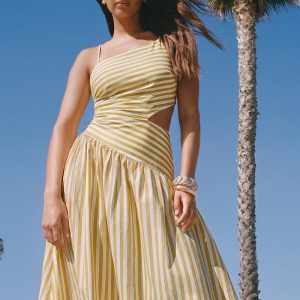 Good as Gold Striped Maxi Dress