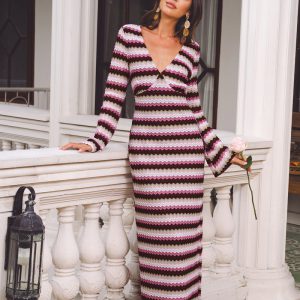 Head Over Heels Striped Maxi Dress