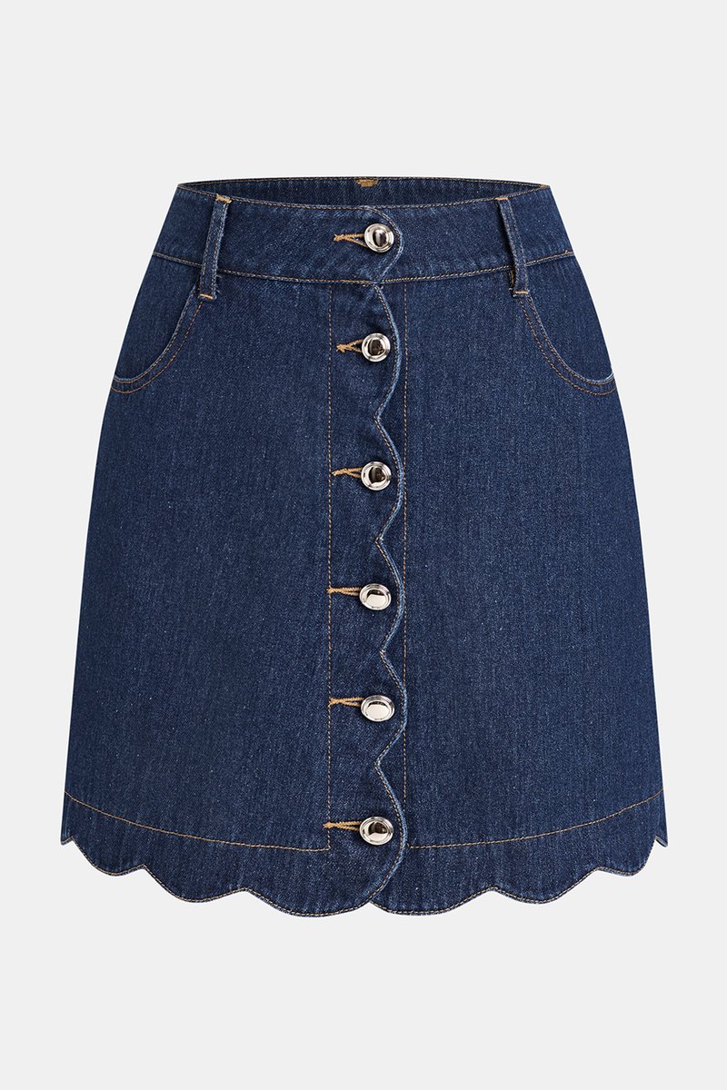 Round & Round Blue Mini Skirt - Image 6