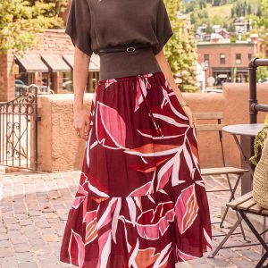 Meadow Walk Tropical Maxi Skirt