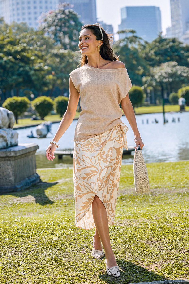 Tulum Heat Paisley Midi Skirt