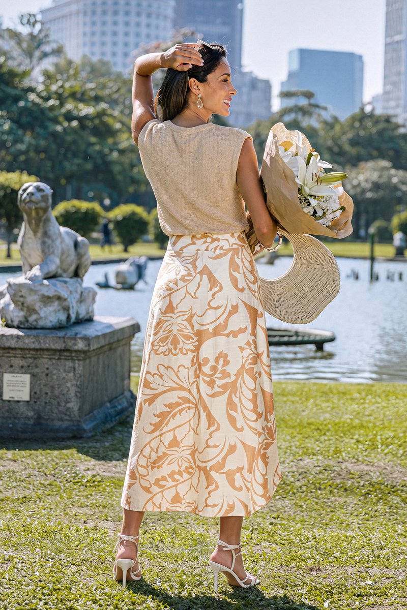 Tulum Heat Paisley Midi Skirt - Image 2