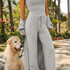 Better in Layers Grey Knit Pants
