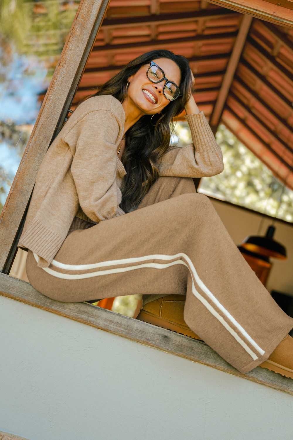 In a Nutshell Neutral Knit Pants