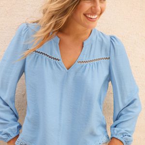 Holiday Plans Blue Top
